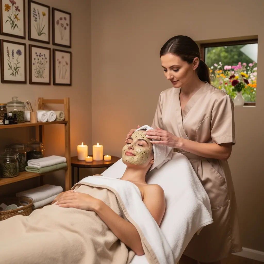 Naturalne terapie w przytulnym pomieszczeniu z aromaterapią.